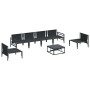 Conjunto de sofá de jardín 7 pcs Antracita Acero