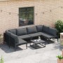Conjunto de sofá de jardín 6 pcs Antracita Acero