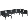 Conjunto de sofá de jardín 6 pcs Antracita Acero
