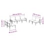 Conjunto de sofá de jardín 7 pcs Antracita Acero