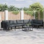 Conjunto de sofá de jardín 7 pcs Antracita Acero