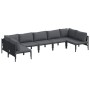 Conjunto de sofá de jardín 7 pcs Antracita Acero