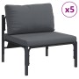 Conjunto de sofá de jardín 7 pcs Antracita Acero