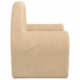 Sofá infantil de felpa suave color crema