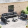 Conjunto de sofá de jardín 8 pcs Antracita Acero