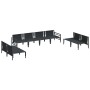 Conjunto de sofá de jardín 8 pcs Antracita Acero