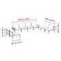 Conjunto de sofá de jardín 8 pcs Antracita Acero