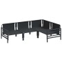 Conjunto de sofá de jardín 4 pcs Antracita Acero