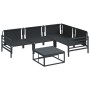 Conjunto de sofá de jardín 6 pcs Antracita Acero