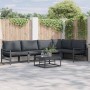Conjunto de sofá de jardín 5 pcs Antracita Acero