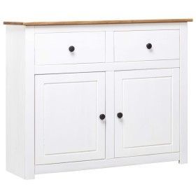 Massiver Kiefernholz-Sideboard im Panama-Stil, weiß, 93x40x80 cm. von vidaXL, Sideboards - Ref: Foro24-282699, Preis: 226,84 ...