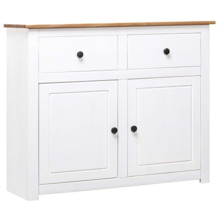 Aparador de madera maciza pino estilo Panamá blanco 93x40x80 cm by vidaXL, Sideboards - Ref: Foro24-282699, Price: 226,84 €, ...