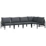 Conjunto de sofá de jardín 5 pcs Antracita Acero