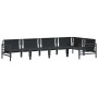 Conjunto de sofá de jardín 5 pcs Antracita Acero