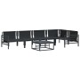 Conjunto de sofá de jardín 6 pcs Antracita Acero