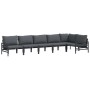 Conjunto de sofá de jardín 6 pcs Antracita Acero