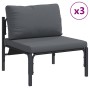 Conjunto de sofá de jardín 6 pcs Antracita Acero