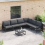 Conjunto de sofá de jardín 6 pcs Antracita Acero