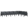 Conjunto de sofá de jardín 7 pcs Antracita Acero