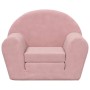 Sofá cama para niños felpa suave rosa