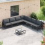 Conjunto de sofá de jardín 8 pcs Antracita Acero