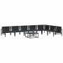 Conjunto de sofá de jardín 8 pcs Antracita Acero
