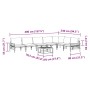 Conjunto de sofá de jardín 8 pcs Antracita Acero