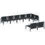 Conjunto de sofá de jardín 8 pcs Antracita Acero