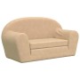 Sofá cama de niños 2 plazas felpa suave crema