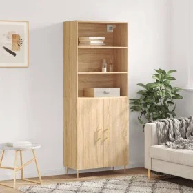High oak-colored plywood sideboard 69.5x34x180 cm by vidaXL, Sideboards - Ref: Foro24-3189240, Price: 147,57 €, Discount: %