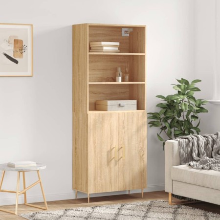Aparador alto madera contrachapada color roble 69,5x34x180 cm de vidaXL, Aparadores - Ref: Foro24-3189240, Precio: 144,05 €, ...