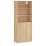 Aparador alto madera contrachapada color roble 69,5x34x180 cm de vidaXL, Aparadores - Ref: Foro24-3189240, Precio: 144,05 €, ...