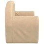 Sofá cama de niños 2 plazas felpa suave crema