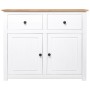 Aparador de madera maciza pino estilo Panamá blanco 93x40x80 cm by vidaXL, Sideboards - Ref: Foro24-282699, Price: 226,84 €, ...