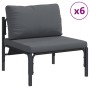 Conjunto de sofá de jardín 10 pcs Antracita Acero