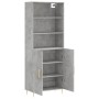 Aparador alto madera contrachapada gris hormigón 69,5x34x180 cm de vidaXL, Aparadores - Ref: Foro24-3189241, Precio: 118,41 €...