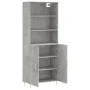 Concrete gray plywood tall sideboard 69.5x34x180 cm by vidaXL, Sideboards - Ref: Foro24-3189241, Price: 115,35 €, Discount: %