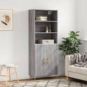 Hohes Sideboard aus sonomagrauem Sperrholz, 69,5 x 34 x 180 cm von vidaXL, Sideboards - Ref: Foro24-3189243, Preis: 130,35 €,...
