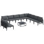 Conjunto de sofá de jardín 11 pcs Antracita Acero