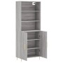 Aparador alto madera contrachapada gris sonoma 69,5x34x180 cm de vidaXL, Aparadores - Ref: Foro24-3189243, Precio: 138,45 €, ...