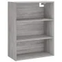 Hohes Sideboard aus sonomagrauem Sperrholz, 69,5 x 34 x 180 cm von vidaXL, Sideboards - Ref: Foro24-3189243, Preis: 130,34 €,...