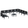 Conjunto de sofá de jardín 11 pcs Antracita Acero