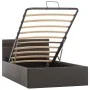 Hydraulic canapé bed with LED gray synthetic leather 100x200 cm by vidaXL, Beds and slatted bases - Ref: Foro24-285553, Price...