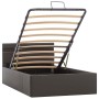 Hydraulic canapé bed with LED gray synthetic leather 100x200 cm by vidaXL, Beds and slatted bases - Ref: Foro24-285553, Price...
