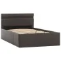 Hydraulic canapé bed with LED gray synthetic leather 100x200 cm by vidaXL, Beds and slatted bases - Ref: Foro24-285553, Price...