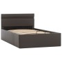 Hydraulic canapé bed with LED gray synthetic leather 100x200 cm by vidaXL, Beds and slatted bases - Ref: Foro24-285553, Price...