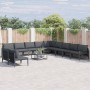 Conjunto de sofá de jardín 11 pcs Antracita Acero