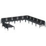Conjunto de sofá de jardín 11 pcs Antracita Acero