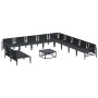 Conjunto de sofá de jardín 12 pcs Antracita Acero