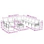 Conjunto de sofá de jardín 12 pcs Antracita Acero